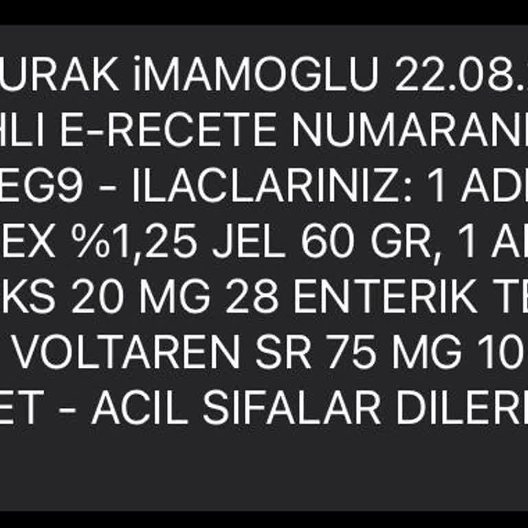 Kahramankazan Devlet Hastanesi Hatalı İlaç Yazılması