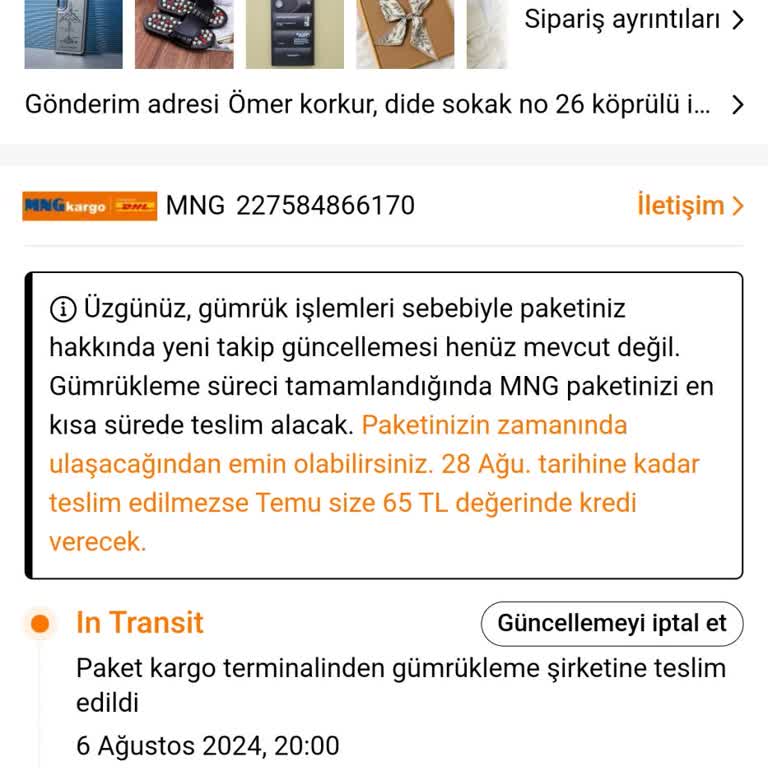 Temudan Alınan Ürün Gümrükte Bekletiliyor