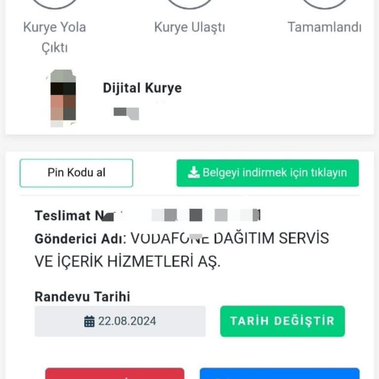 Vodafone Geçiş Sürecinde Dijital Kurye Sorunu