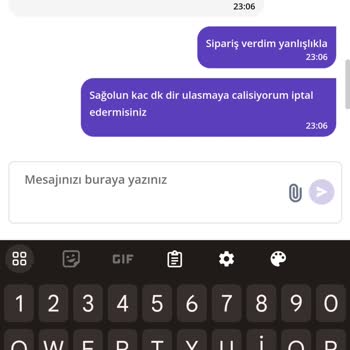 GetirYemek Canlı Desteksiz Getir Sipariş İle Sıfır İlgi