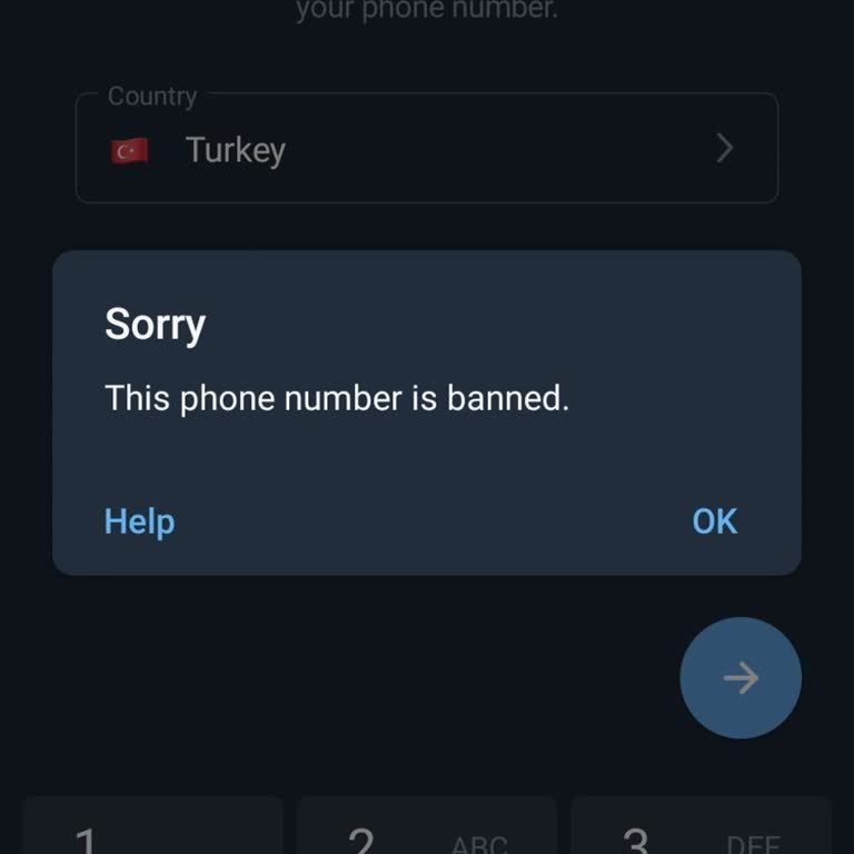 Telegram Numarası ( Hiçbir Şekilde Açılmıyor)
