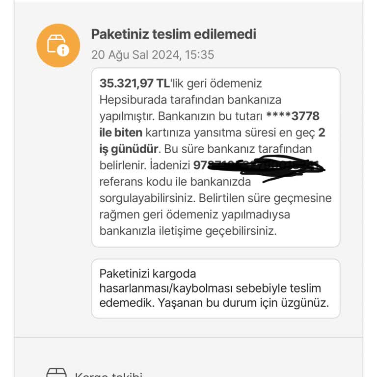 EnPazar Hasarlı TV Mağduriyeti