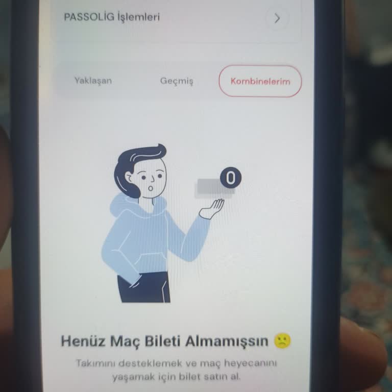 Passolig Kombinem Uygulamada Gözükmüyor