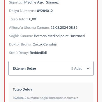 Allianz Sigorta Sözleşmeye Aykırı Mağduriyet