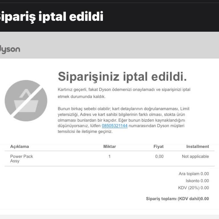 Dyson Servis Tamamen Hayal Kırıklığı