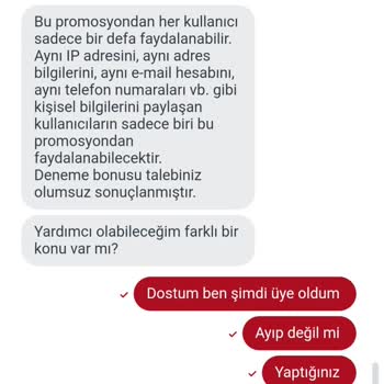 Golegol Verilmeyen Deneme Bonusu