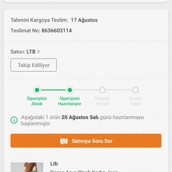 Trendyol LTB Satıcısından İade Ve Kargo Sorunu