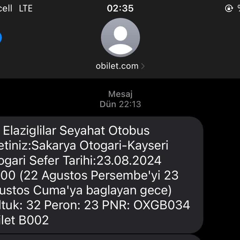 Öz Elazığlılar Turizm Firması Tamamen Pişmanlık