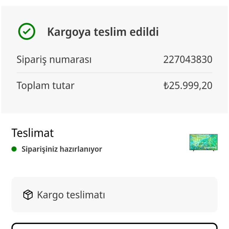 Media Markt Adan Almış Olduğun Ürünüm