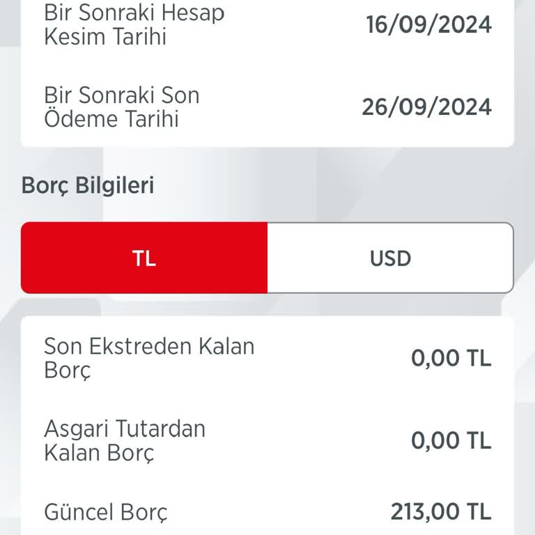 Ziraat Bankası Kredi Kartı Borcu