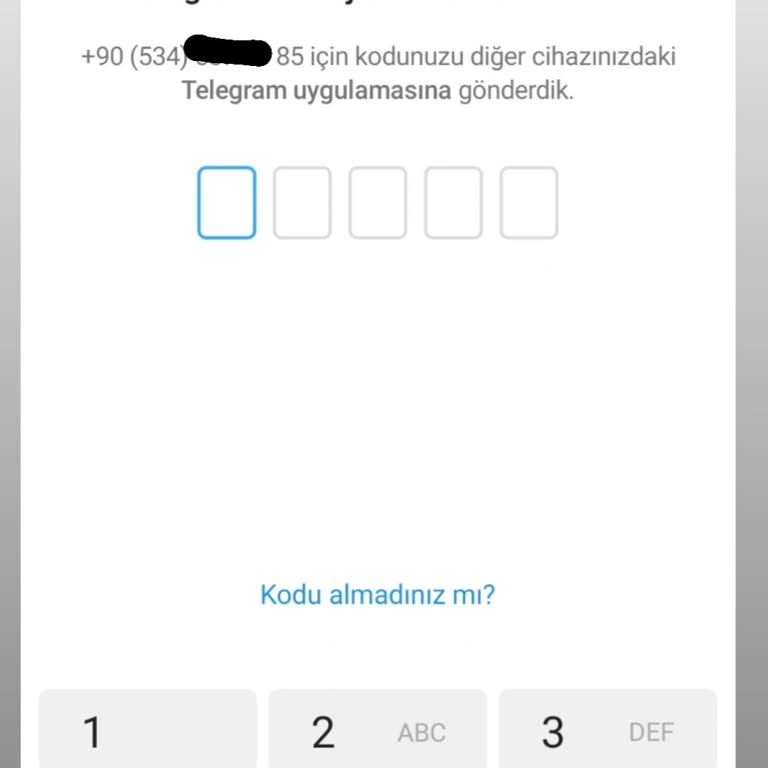 Telegram Kodu Telefonuma Gelmiyor