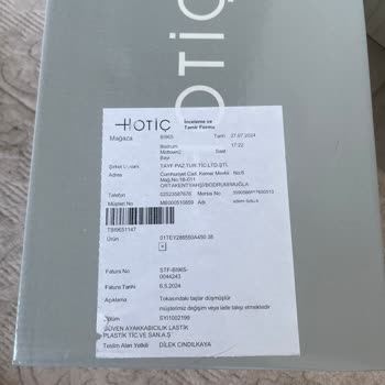 Hotiç Mağazasından Aldığım Terliklerin Kısa Sürede Sorun Çıkarması