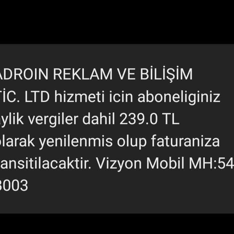 Beklenmedik Abonelik Ücreti Şoku