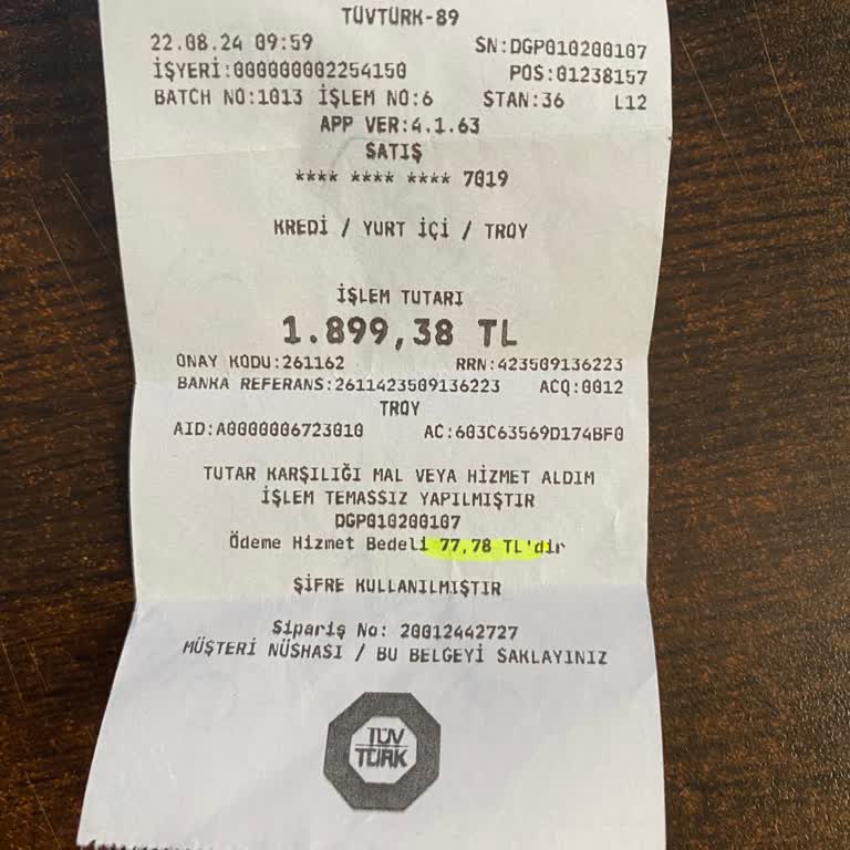 Tüvtürk Denizli Komisyon Bedeli