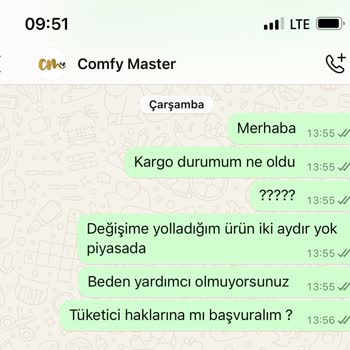 Comfy Master Medikal Üniforma Comfy Master Müşterisini Çok Mağdur Etti