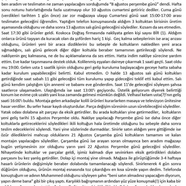 Doğtaş Mobilya Tam Bir Hayal Kırıklığı