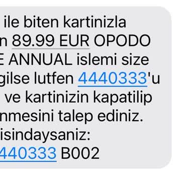 Opodo Prime Annual Tarafından Kredi Kartımdan İzinsiz Para Çekilmesi