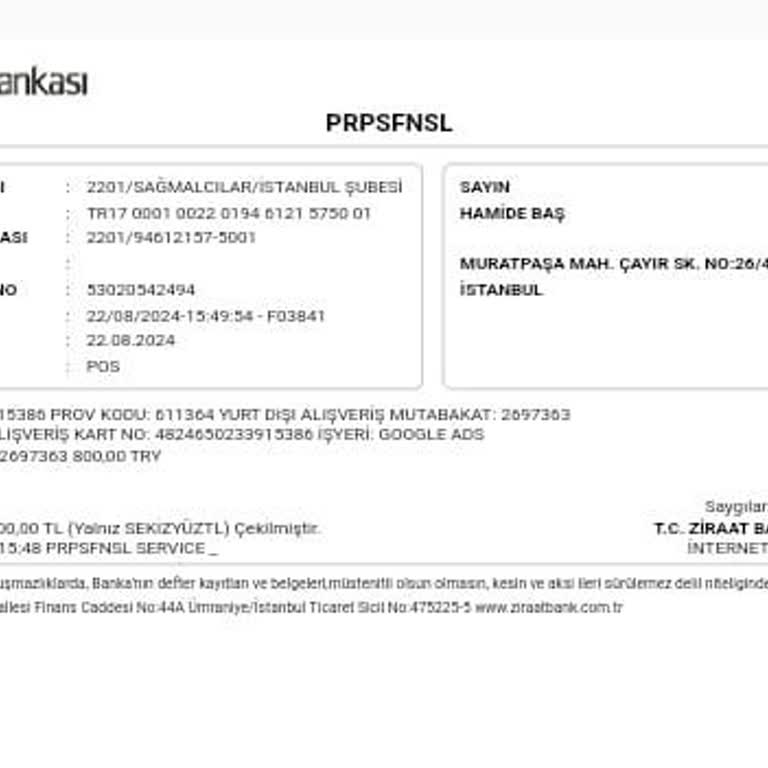 Ziraat Bankası Google Ads Ve Ziraat Bankasından Şikayetçiyim