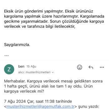 Bernardo 1.5 Aydır Ürünümü Göndermiyor