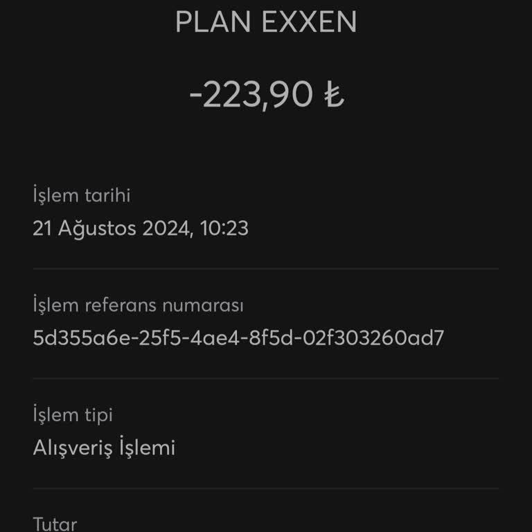Exxen Bilgi Dahilimde Hesabımdan Para Çekti