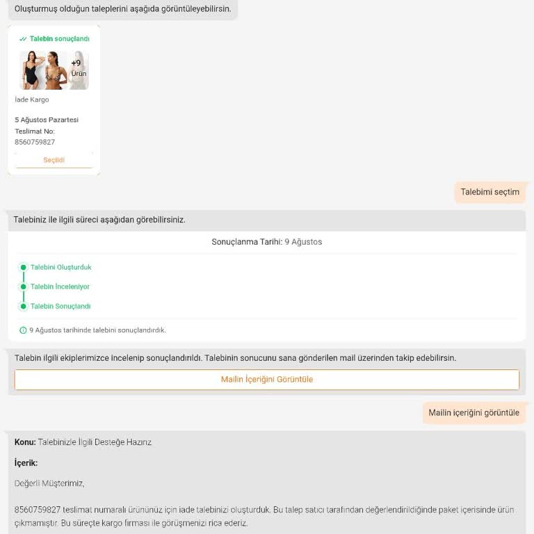 Trendyolmilla Ve Trendyol Express İade Reddi