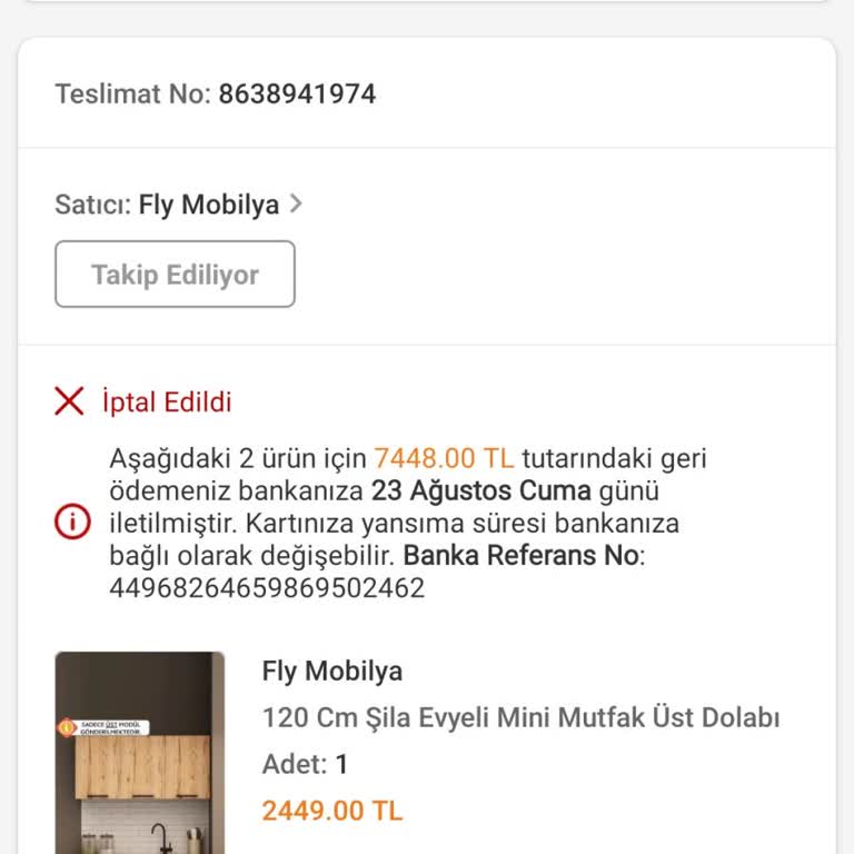 Trendyol Keyfi Olarak 8 Gün Beklettikten Sonra Siparişi İptal Etti