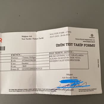 Tommy Hilfiger Ayakkabı Açılma Şikayeti