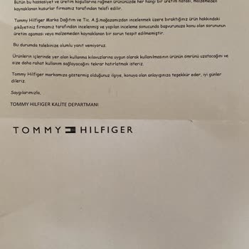 Tommy Hilfiger Ayakkabı Açılma Şikayeti