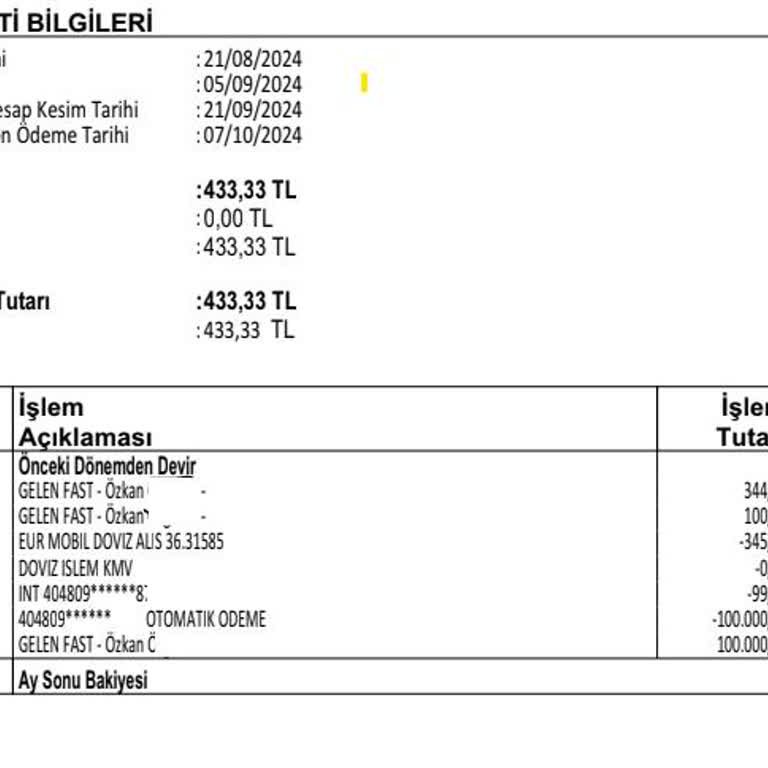 Yapı Kredi Bankası K M Hesabım Kredi Kartı Otomatik Ödeme Yaparak Haksız Faiz Kazancı