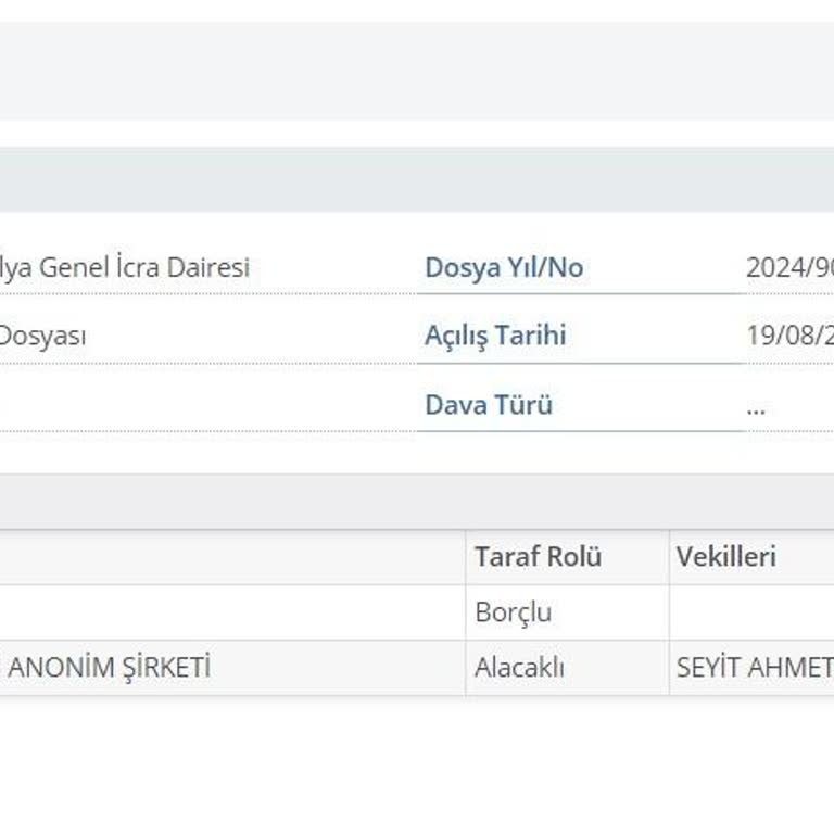 Vals Sanat Merkezi İcra Takibi Başlatmış.