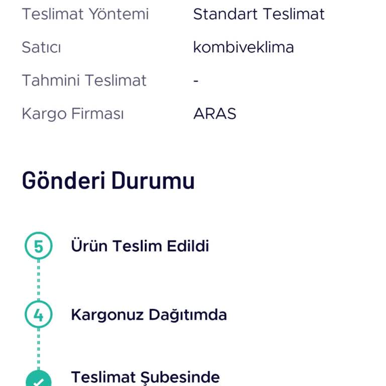 Aras Kargo Teslimat Sorunu Ve İade Tehdidi