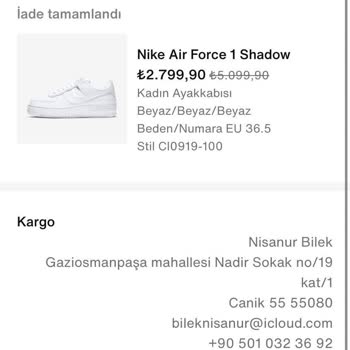 Şikayetim Var Nike Firmasından Şikayetim Var