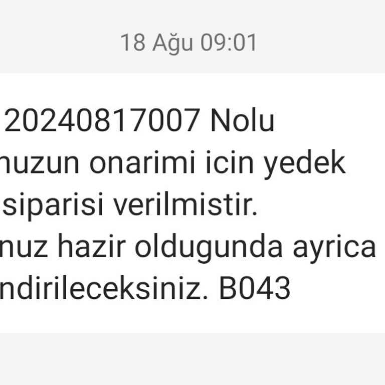 Arzum Markasının Parça Temin Etmemesi