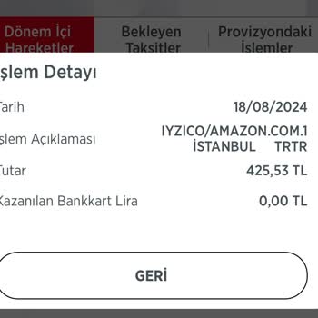 Amazon Kartımdan 2 Kere Para Çekildi