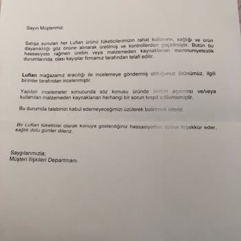 Lufian Ürünleri Hatalı! Lufian İade Ve Değişim Yapmıyor!