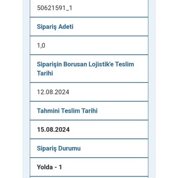 Borusan Lojistik Ürün Teslimatının Yapılmaması