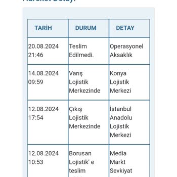 Borusan Lojistik Ürün Teslimatının Yapılmaması