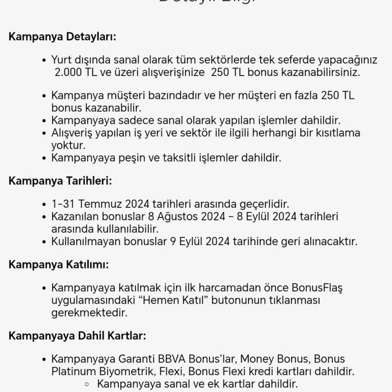 Garanti BBVA Garanti Bonus Kampanyasında Yaşanan Sorun