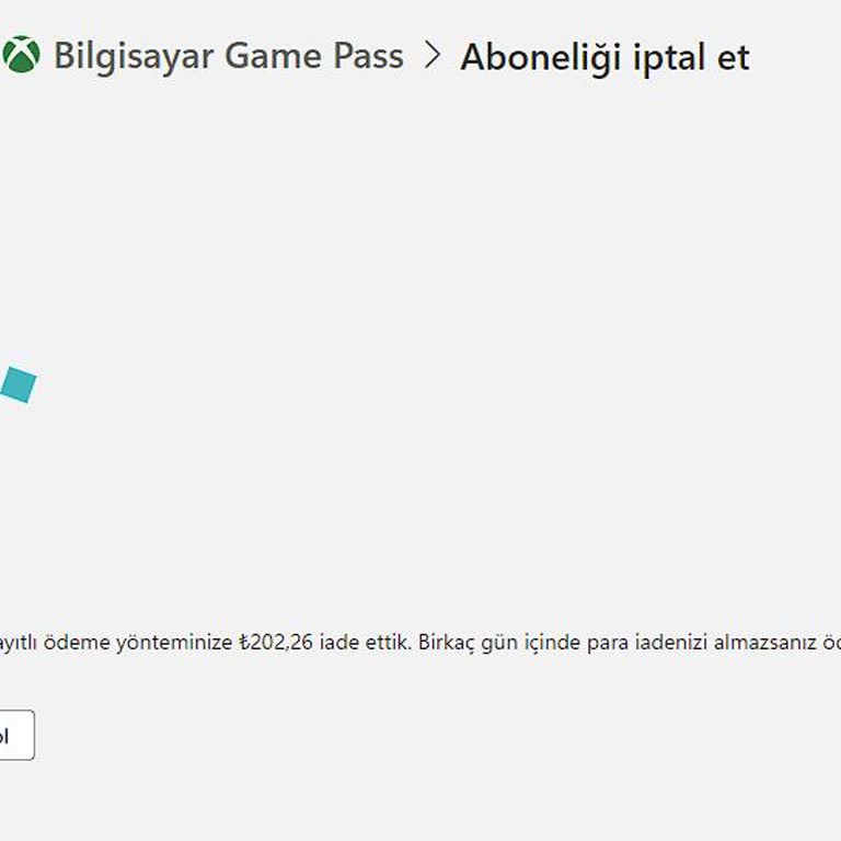 Xbox Game Pass Paramı İade Etmedi