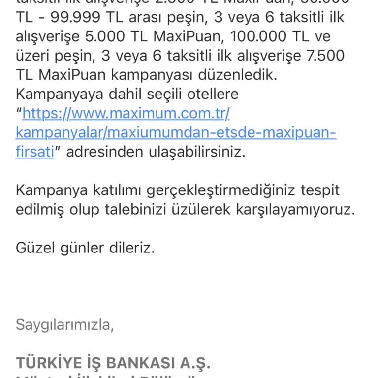 İş Bankası Müşteri İlgisizliği Chip Puan