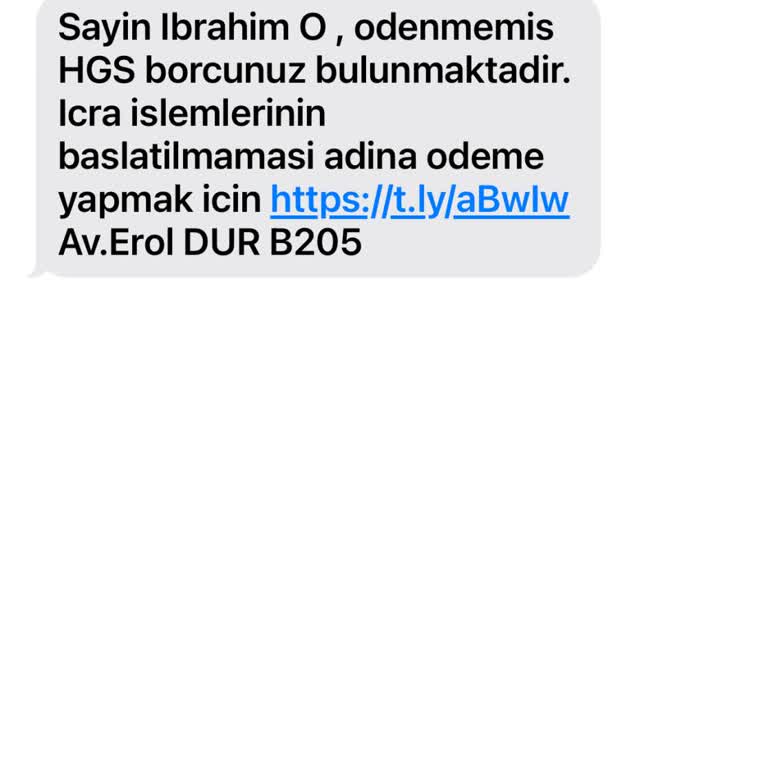 Yanlış HGS Borcu Bildirimi Hakkında Uyarı