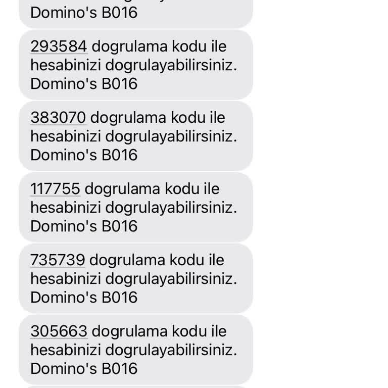 Domino's Pizzadan Durmadan Doğrulama Kodu Geliyor