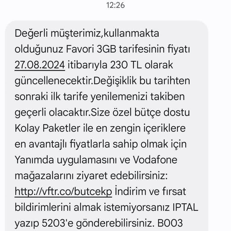 İzinsiz Tarifeye Geçiş ve Fiyat Güncellemesi Sorunu