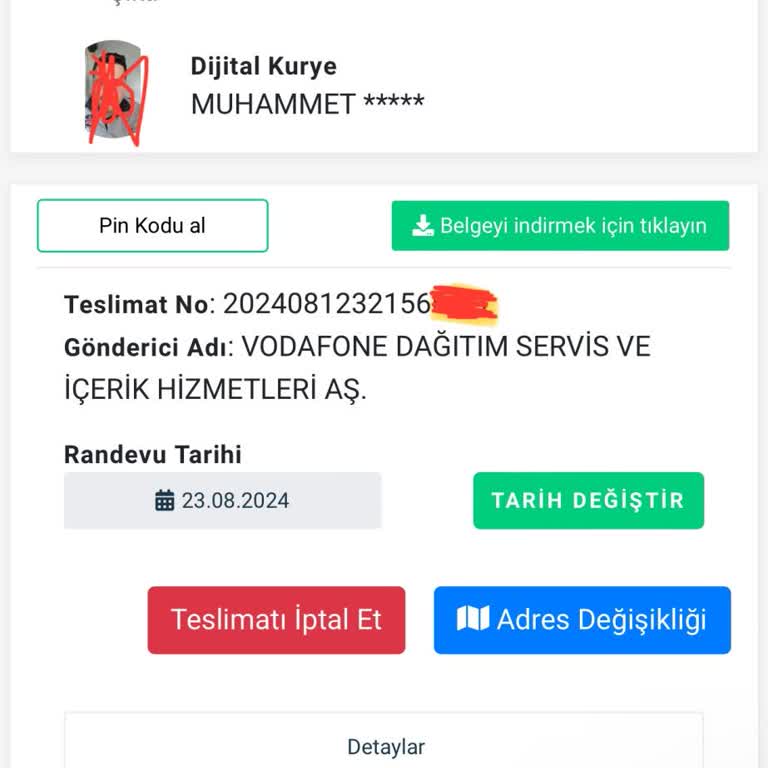 Dijital Kurye Vodafone Sim Kart Kargo Sorunu Ve İş Bilmezlik