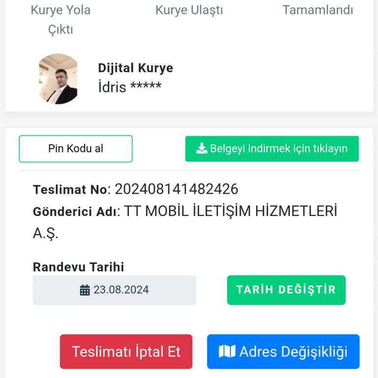 Türk Telekom Dijital Kurye Teslimat Erteleme Ve Hizmet Vermemesi