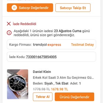 Trendyol Hatalı Ürün Umursamazlığı