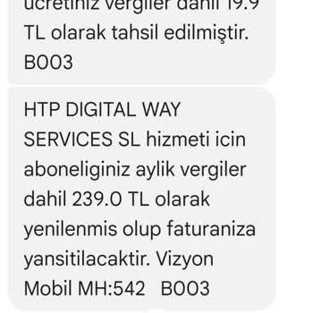 Onaysız Abonelik ve Yüksek Fatura Şikayeti