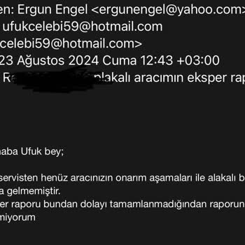 Kent Ford Yetkili Servisteki Hasarlı Aracımın Onarım Mağduriyeti