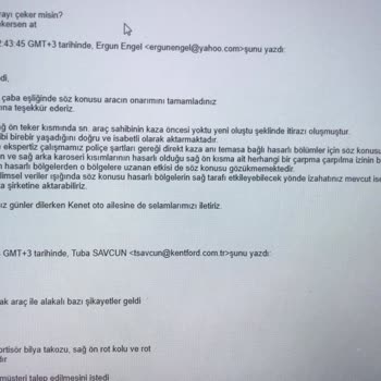 Kent Ford Yetkili Servisteki Hasarlı Aracımın Onarım Mağduriyeti