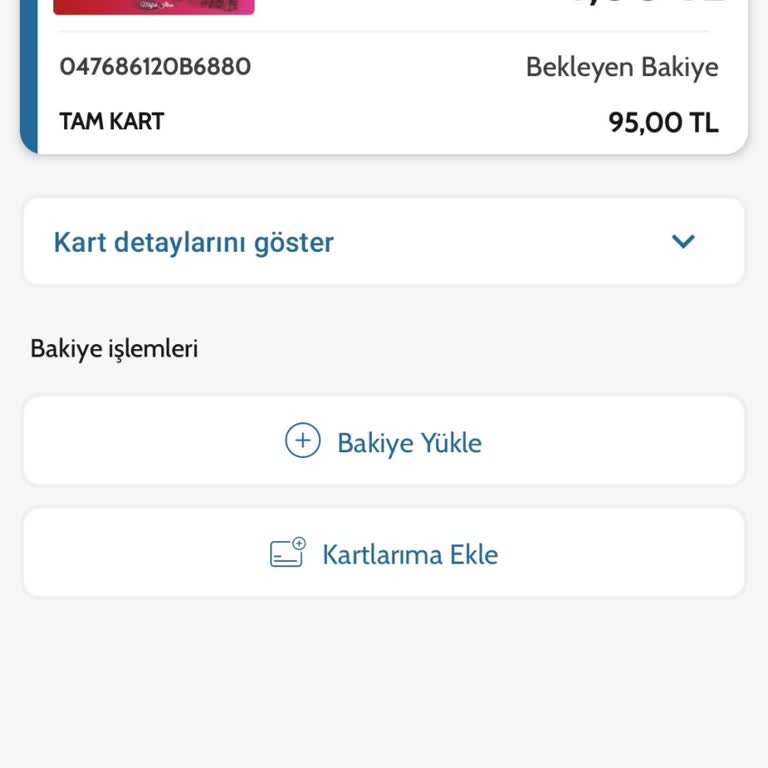 Mersin Kent Kart Bekleyen Bakiye